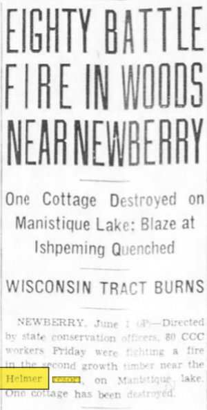 Helmer Resort - Jun 01 1934 Article